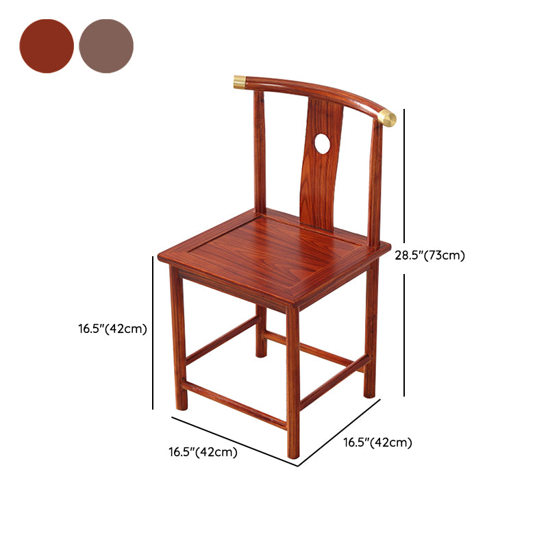 Traditional Style Arm Chair Solid Wood Slat Back Dining Chair for Home