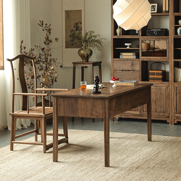 Traditional Kitchen Dining Chair High Back Solid Wood Dining Chair