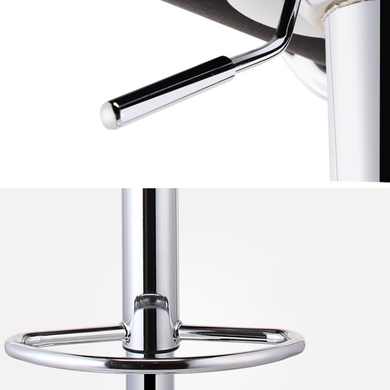 Plastic Adjustable Height Swivel Low Back Bar Stool with Footrest