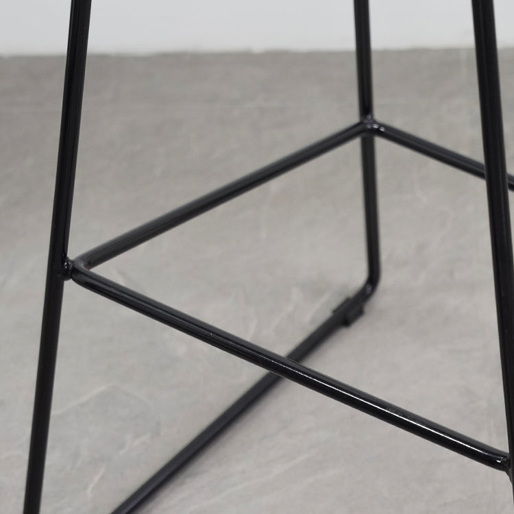 Industrial Indoor Armless Footrest Bar Stool with Metal Legs