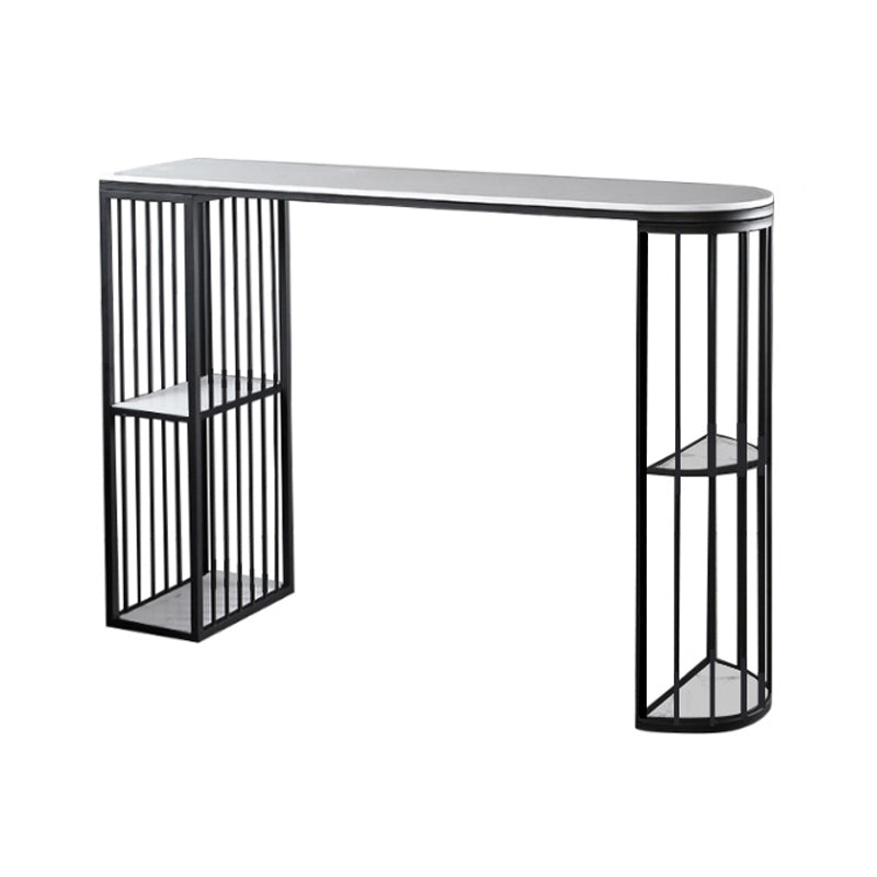 1/3 Pieces Modern Rectangle Sintered Stone Counter Table with High Stools