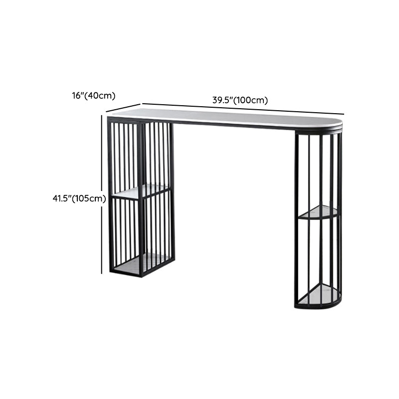 1/3 Pieces Modern Rectangle Sintered Stone Counter Table with High Stools
