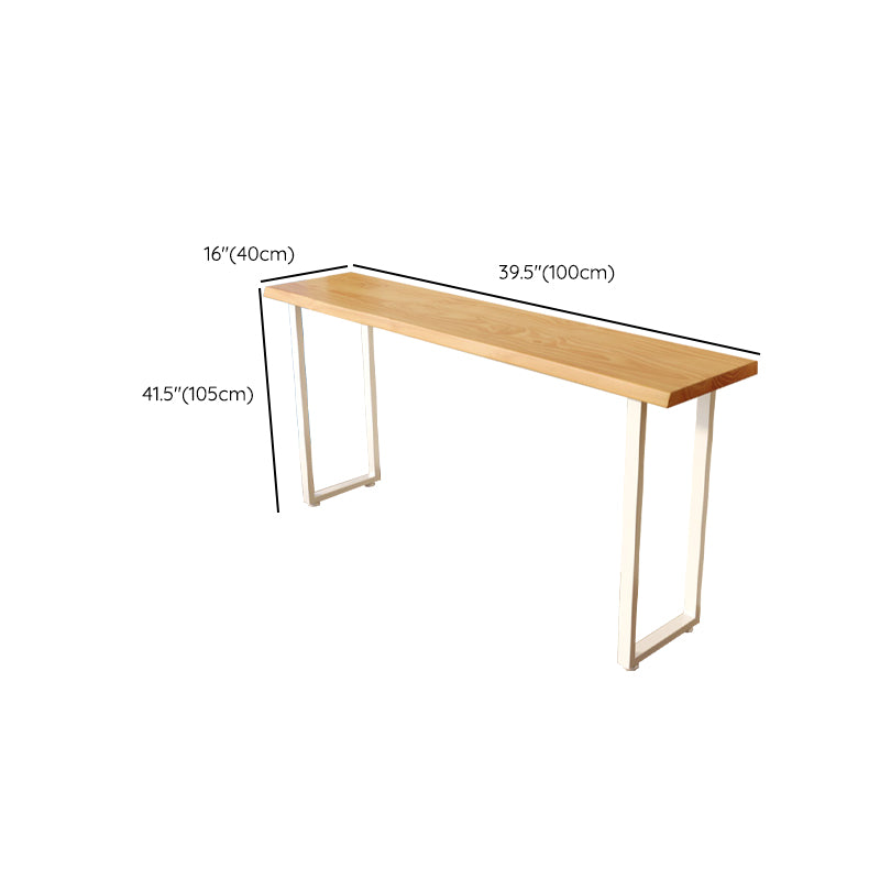 Contemporary Solid Wood Rectangle Bar Wine Table for Living Room