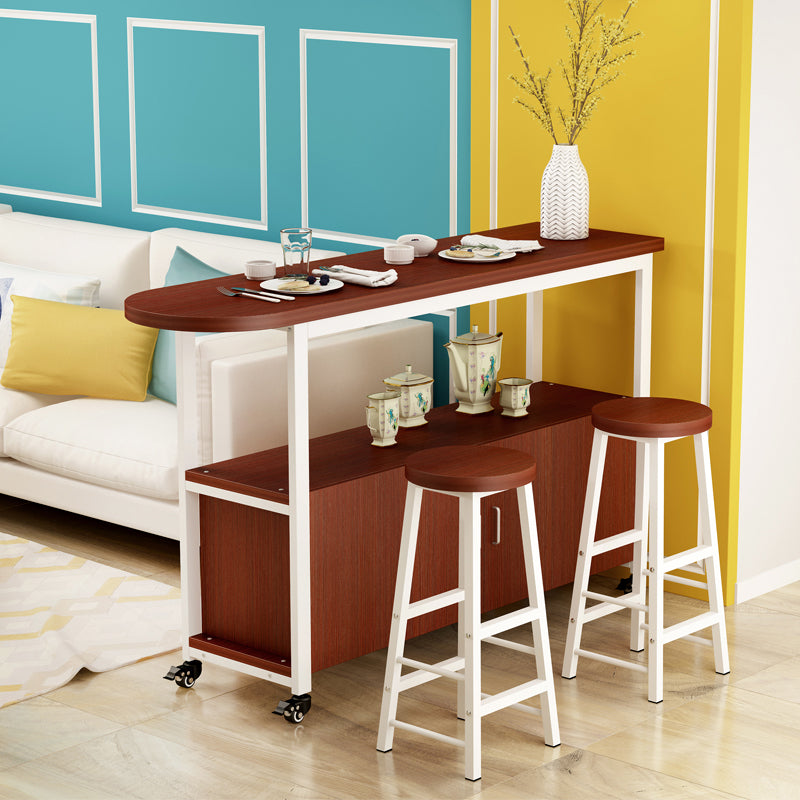 Modem & Contemporary Wood Specialty Bar Wine Table for Living Room