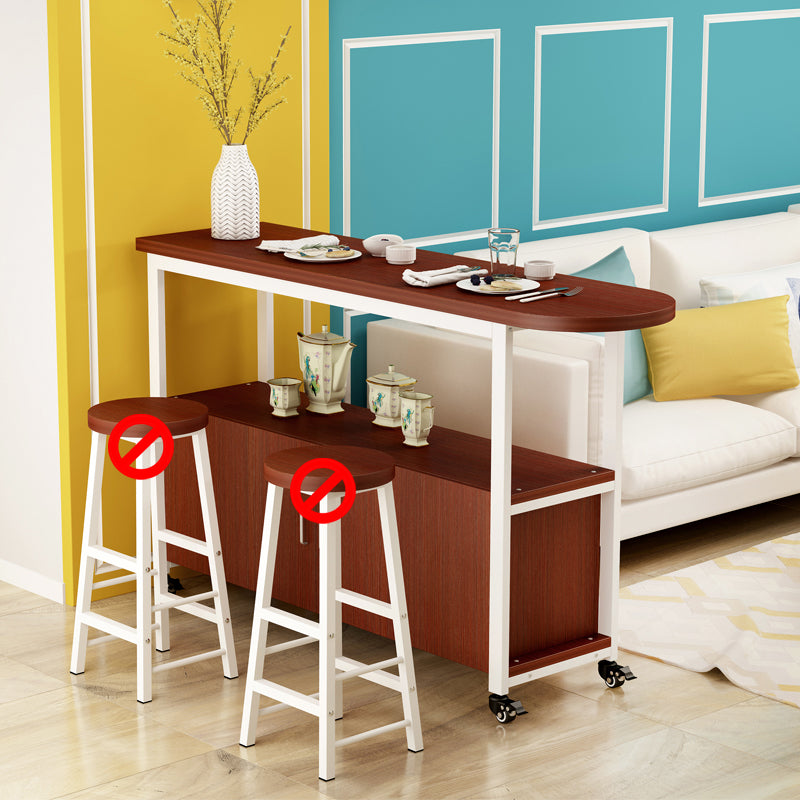 Modem & Contemporary Wood Specialty Bar Wine Table for Living Room