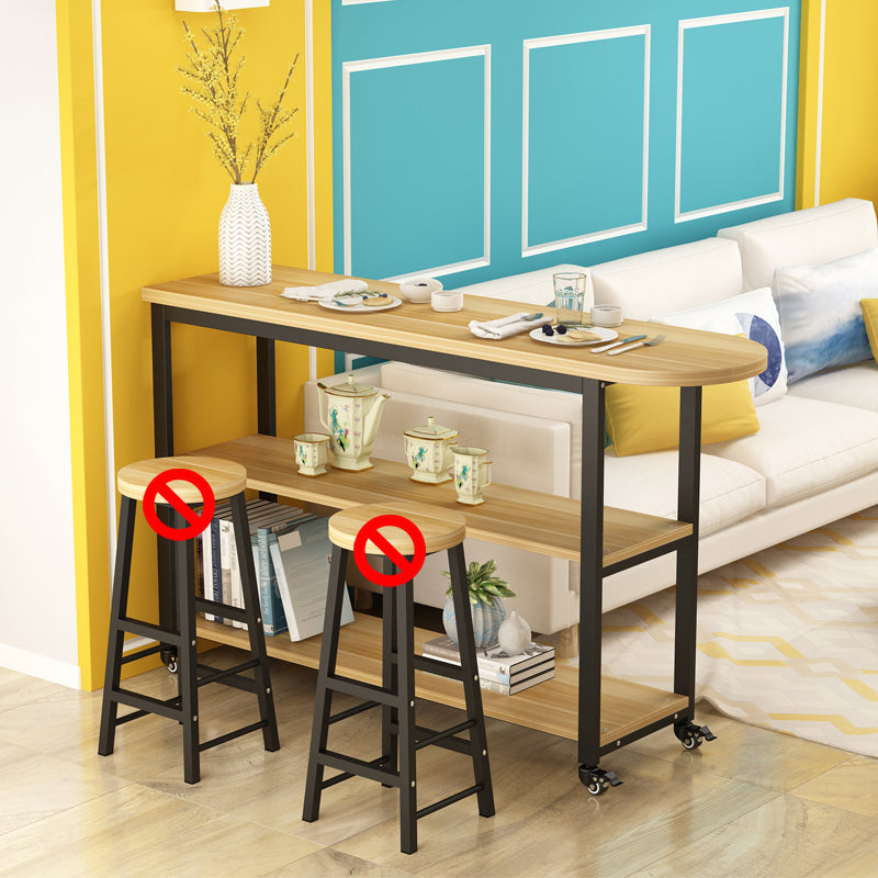 Modem & Contemporary Wood Specialty Bar Wine Table for Living Room