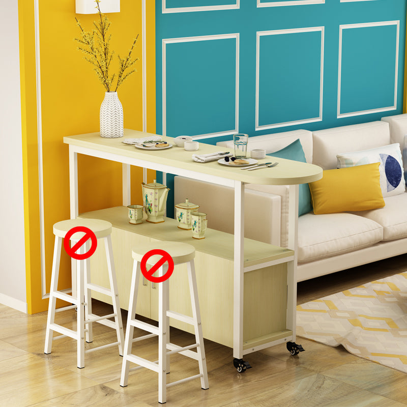 Modem & Contemporary Wood Specialty Bar Wine Table for Living Room