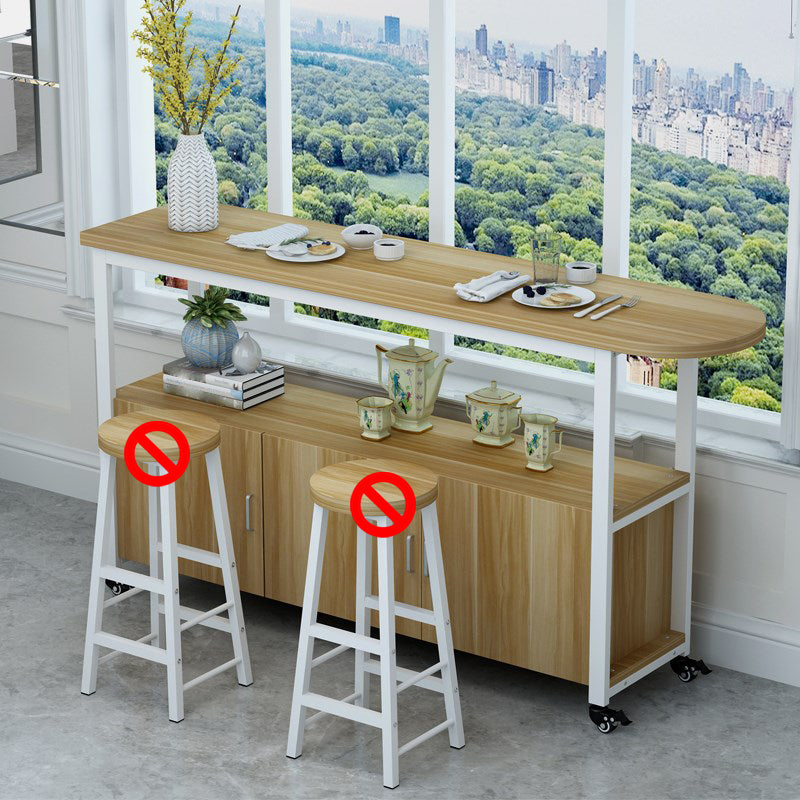 Modem & Contemporary Wood Specialty Bar Wine Table for Living Room