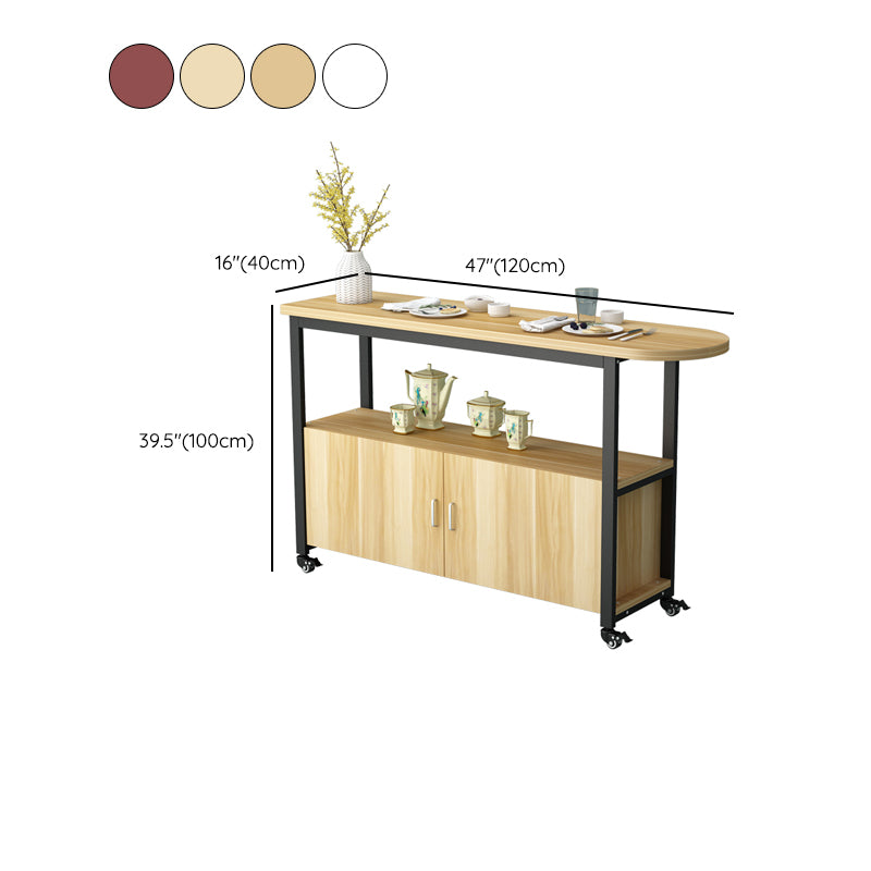 Modem & Contemporary Wood Specialty Bar Wine Table for Living Room