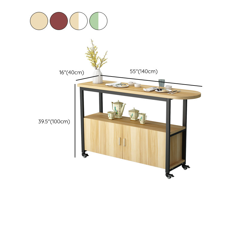 Modem & Contemporary Wood Specialty Bar Wine Table for Living Room