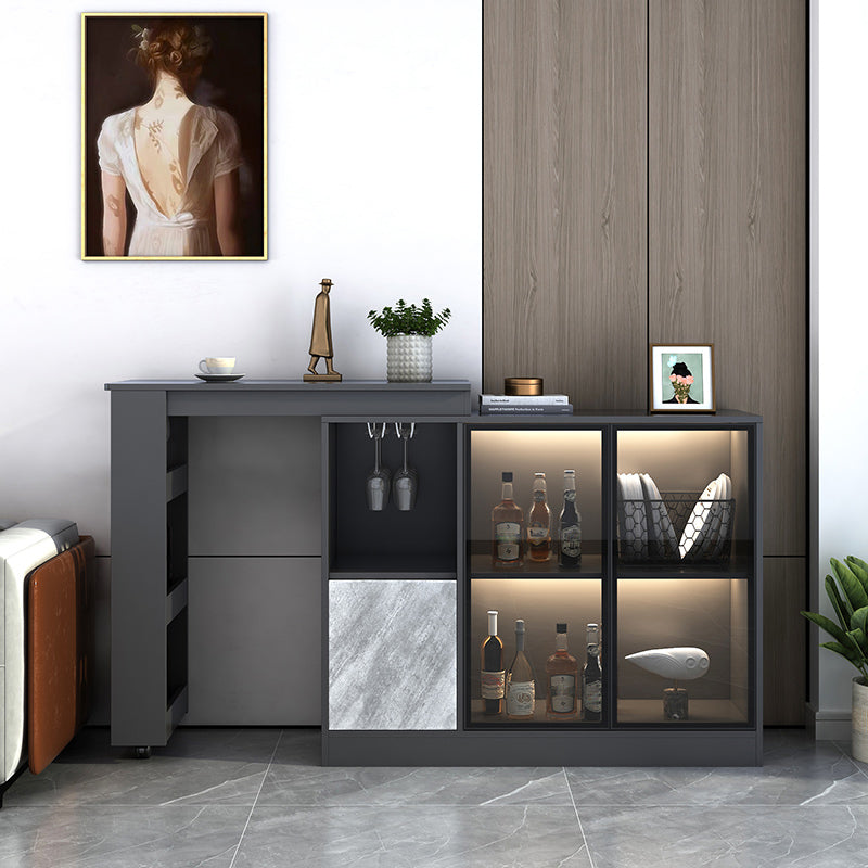 Contemporary Style Rectangle Wood Bar Height Table for Living Room