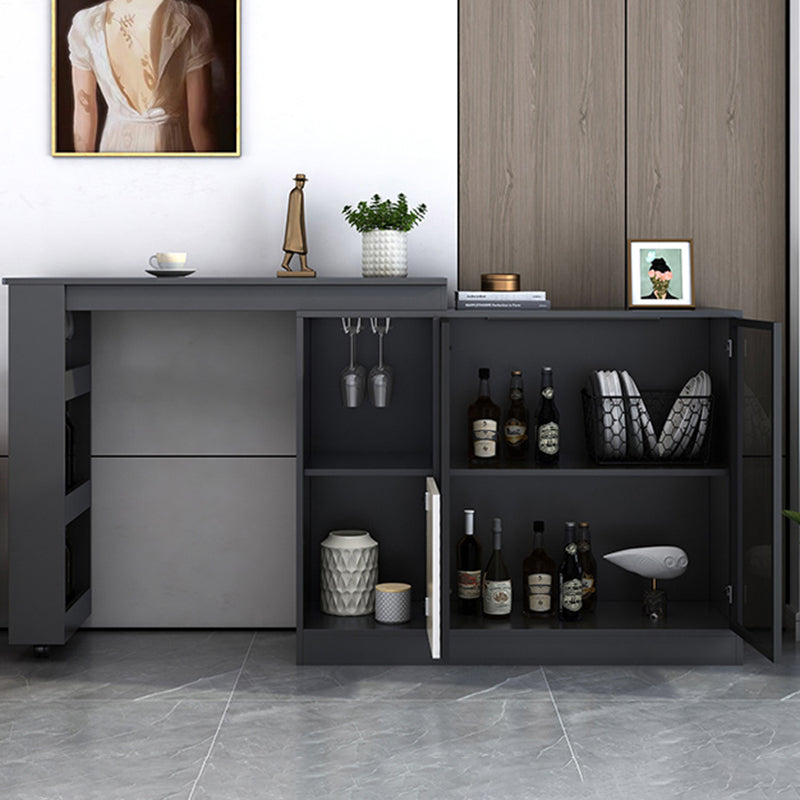 Contemporary Style Rectangle Wood Bar Height Table for Living Room