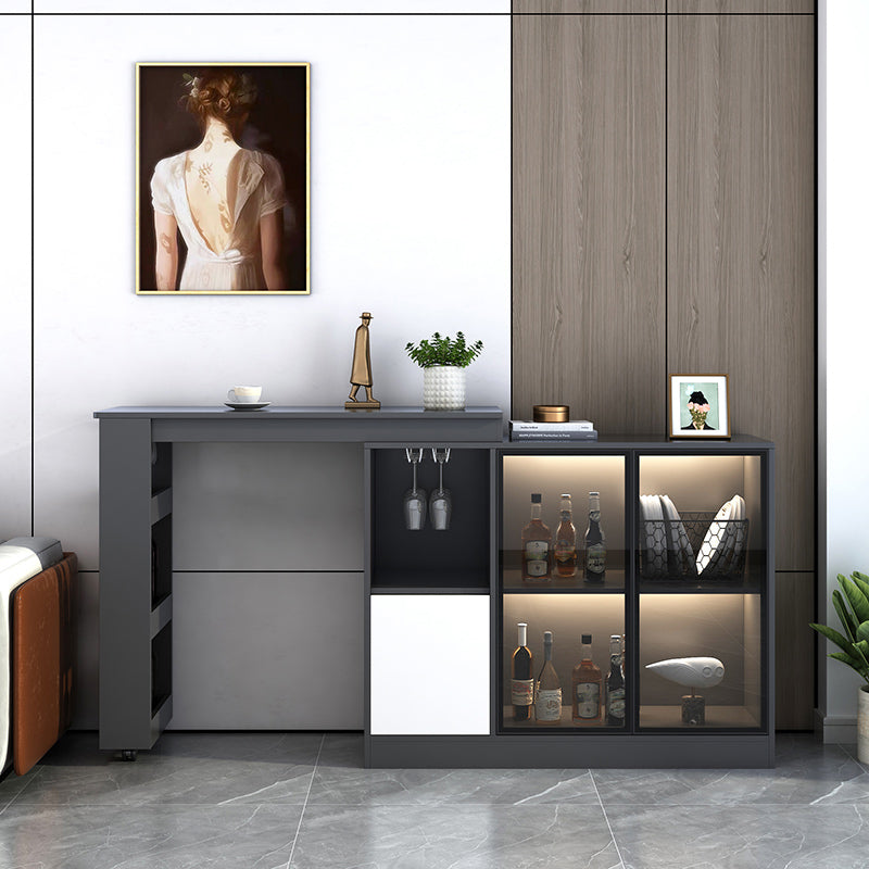 Contemporary Style Rectangle Wood Bar Height Table for Living Room