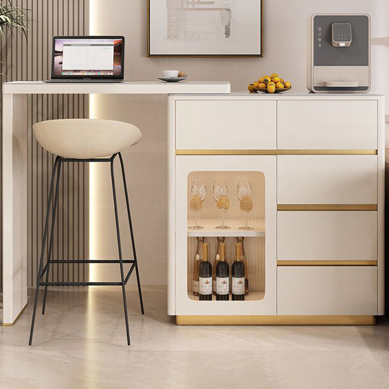 Contemporary Style Rectangle Bar Height Pub Table for Living Room