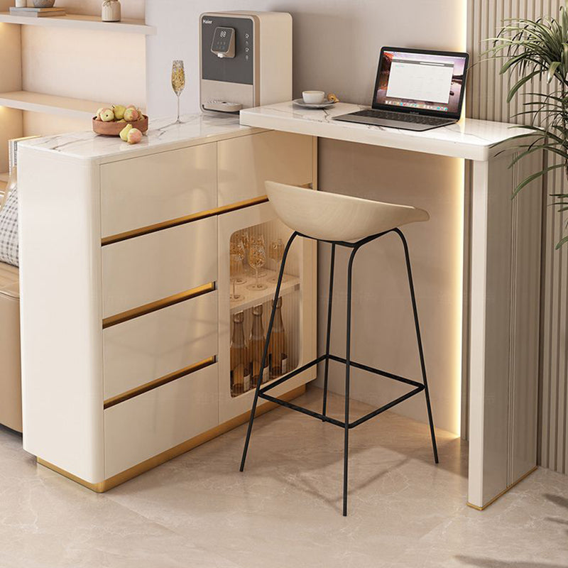 Contemporary Style Rectangle Bar Height Pub Table for Living Room