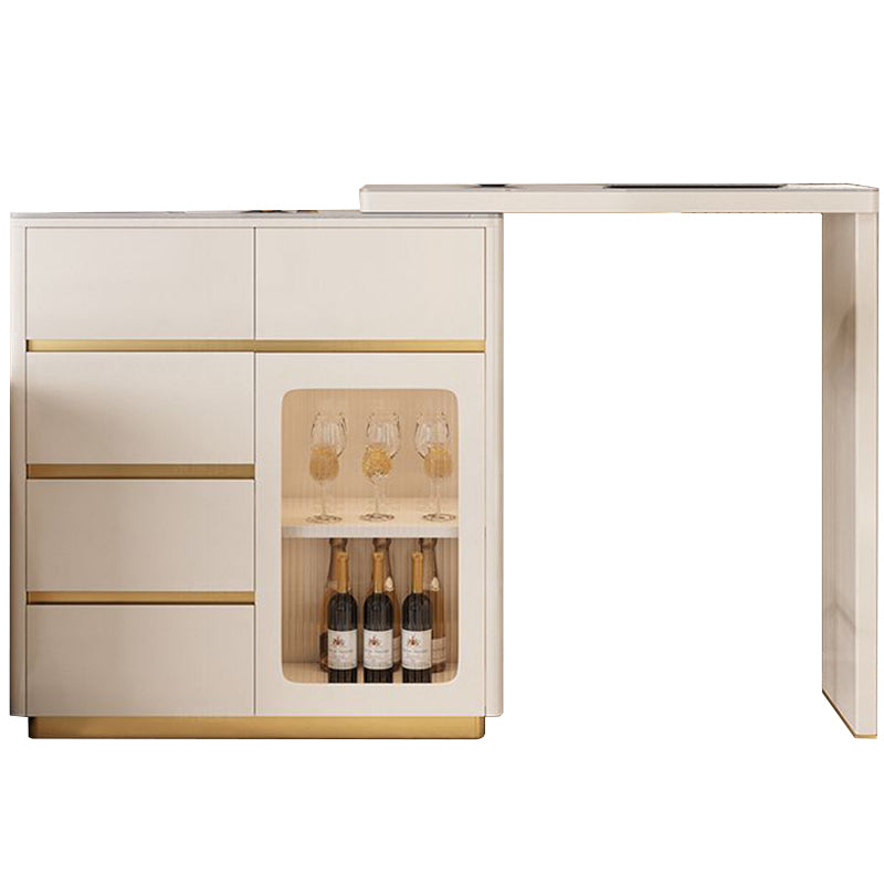 Contemporary Style Rectangle Bar Height Pub Table for Living Room