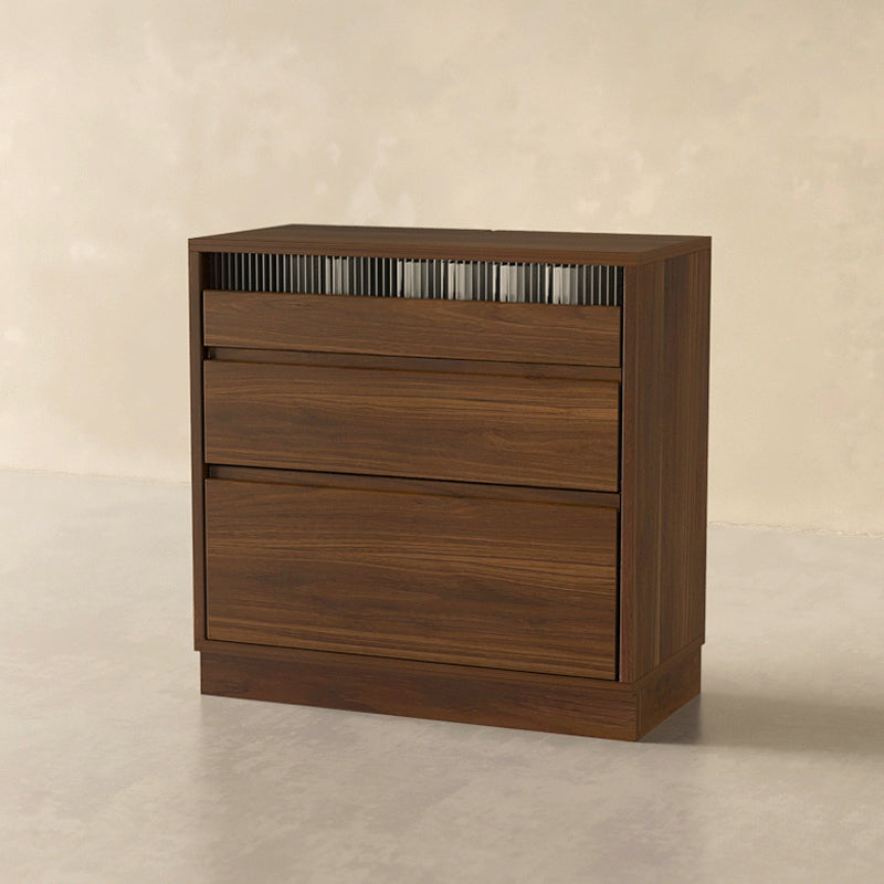 Contemporary Brown Walnut Kitchen Island Table for Dining Room