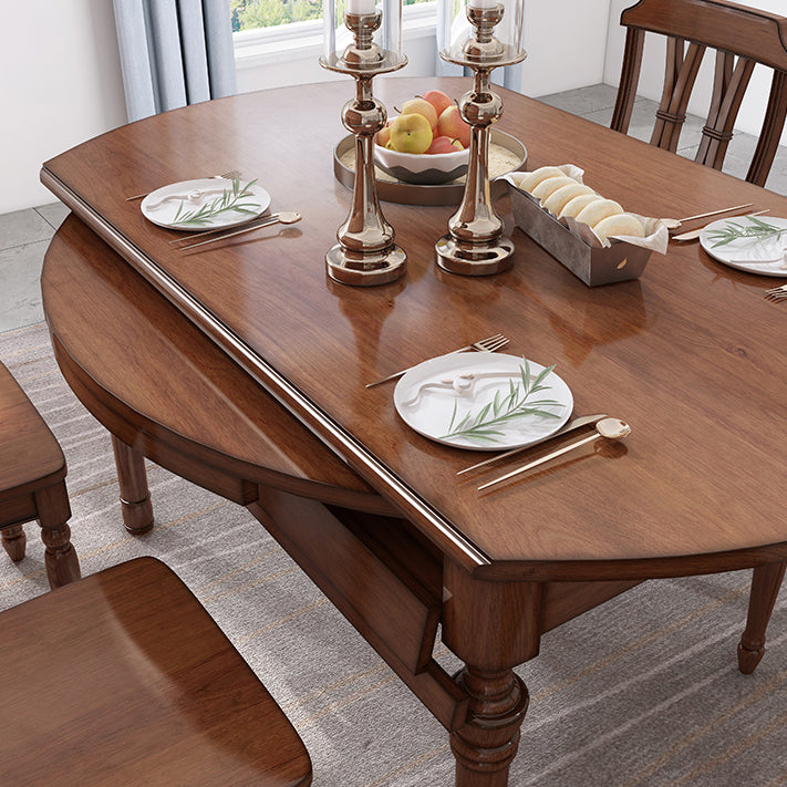 5/7 Pieces Rustic Style Solid Wood 4 Legs Dining Set for Home