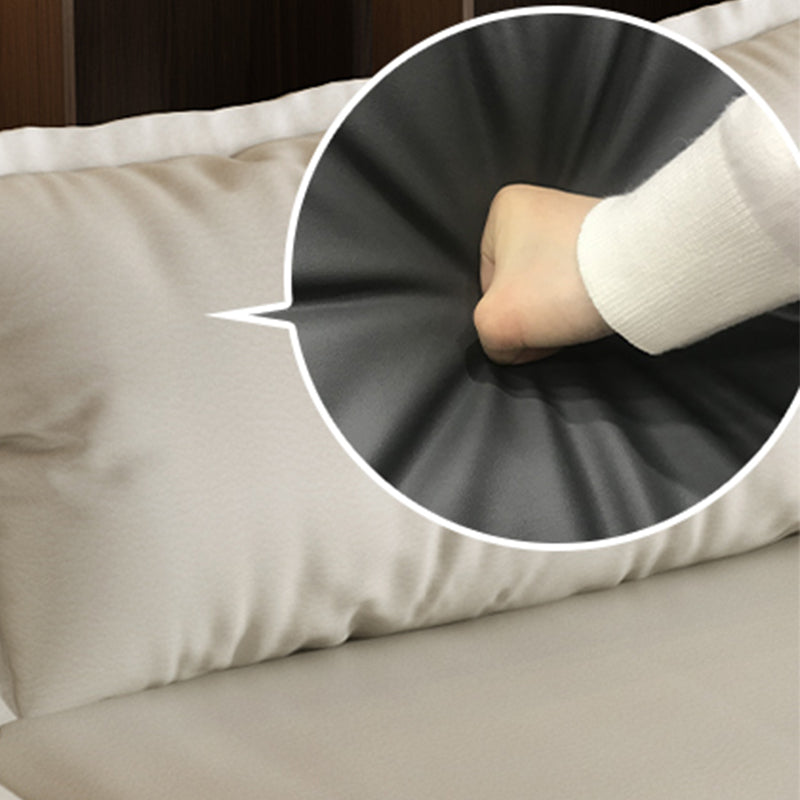 Contemporary Solid Color Pillow Top Arm Sofa For Living Room