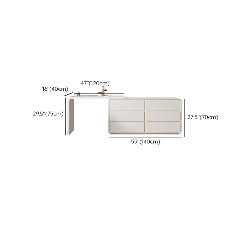 White Wooden Lighted Mirror With Drawer Bedroom Vanity Dressing Table