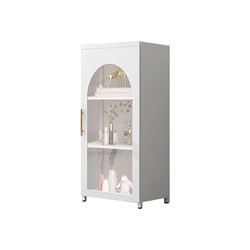 Scandinavian 13.77" Wide 1-door Metal  Accent Cabinet in White