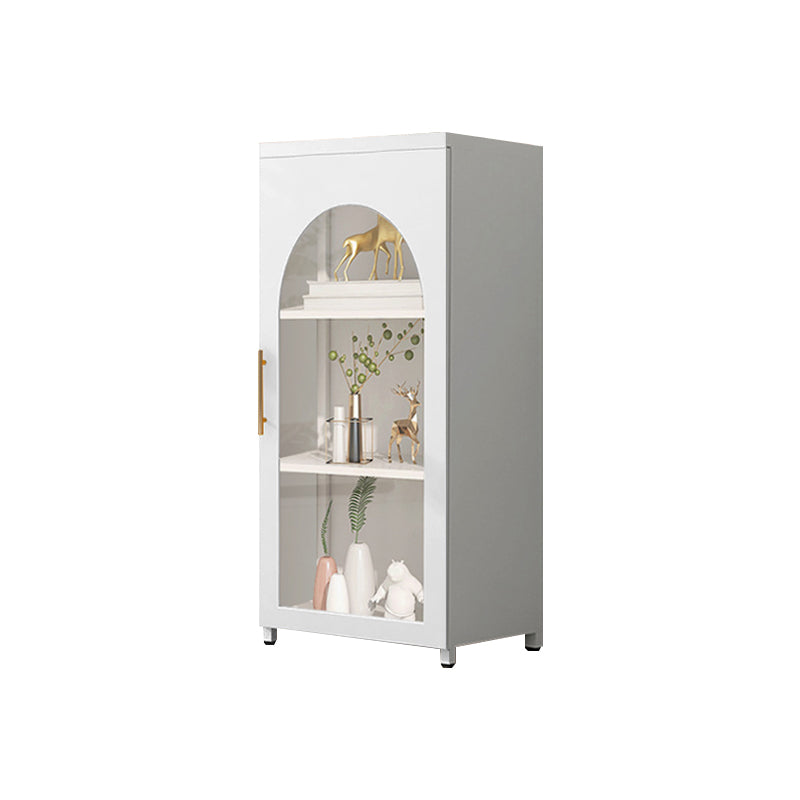 Scandinavian 13.77" Wide 1-door Metal  Accent Cabinet in White