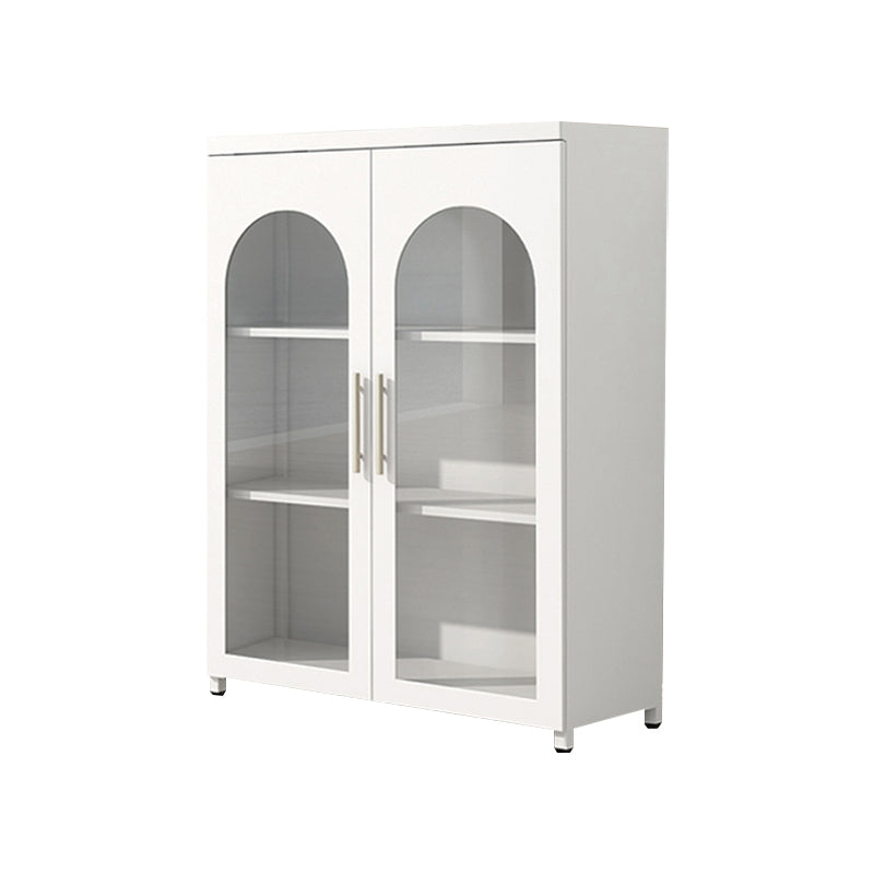 Scandinavian 13.77" Wide 1-door Metal  Accent Cabinet in White