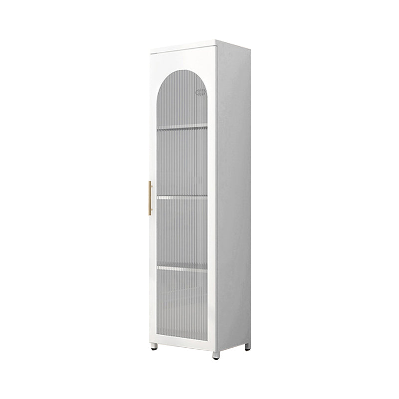 Scandinavian 13.77" Wide 1-door Metal  Accent Cabinet in White