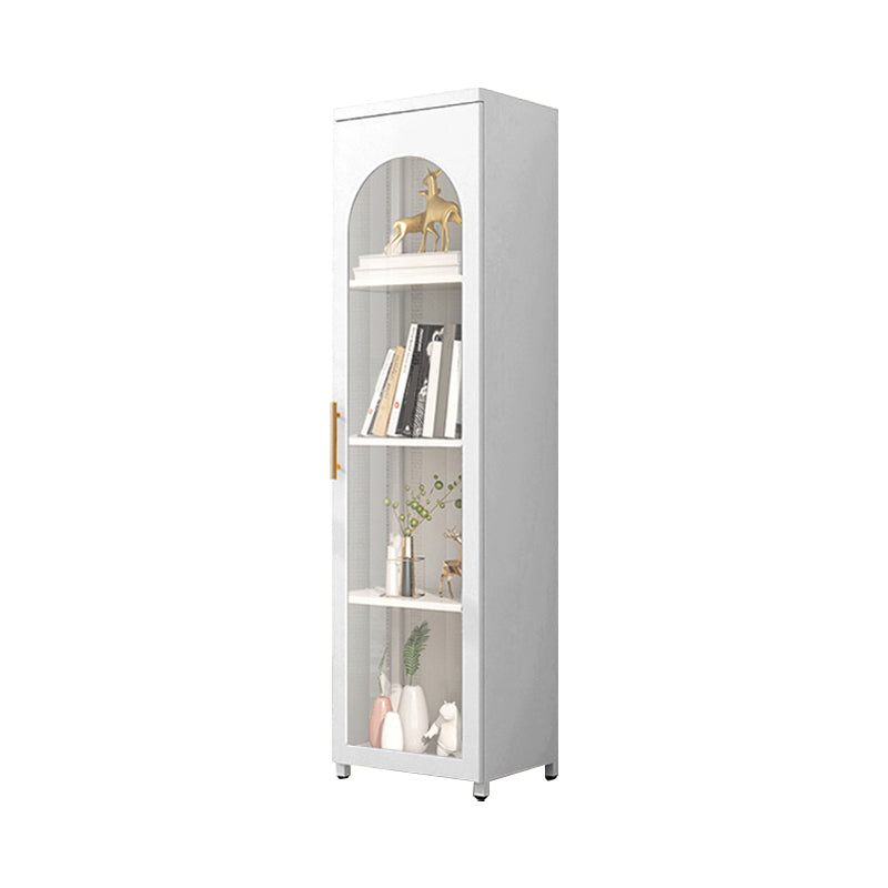 Scandinavian 13.77" Wide 1-door Metal  Accent Cabinet in White