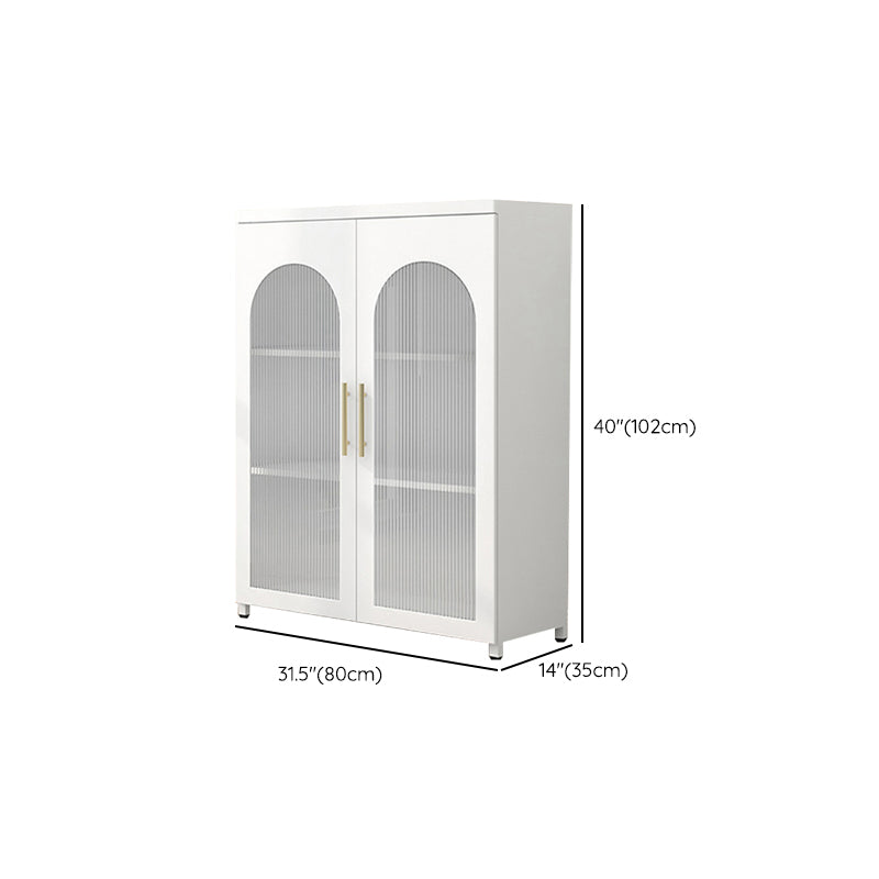 Scandinavian 13.77" Wide 1-door Metal  Accent Cabinet in White