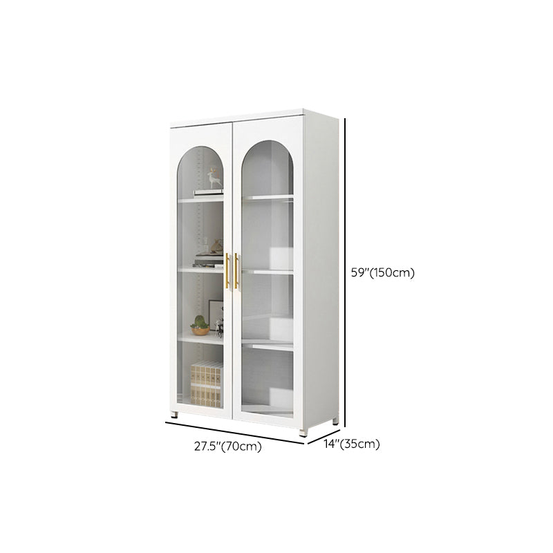 Scandinavian 13.77" Wide 1-door Metal  Accent Cabinet in White