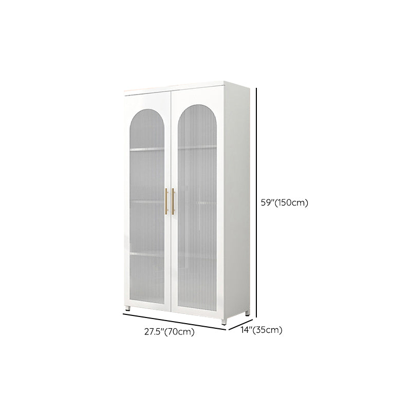 Scandinavian 13.77" Wide 1-door Metal  Accent Cabinet in White