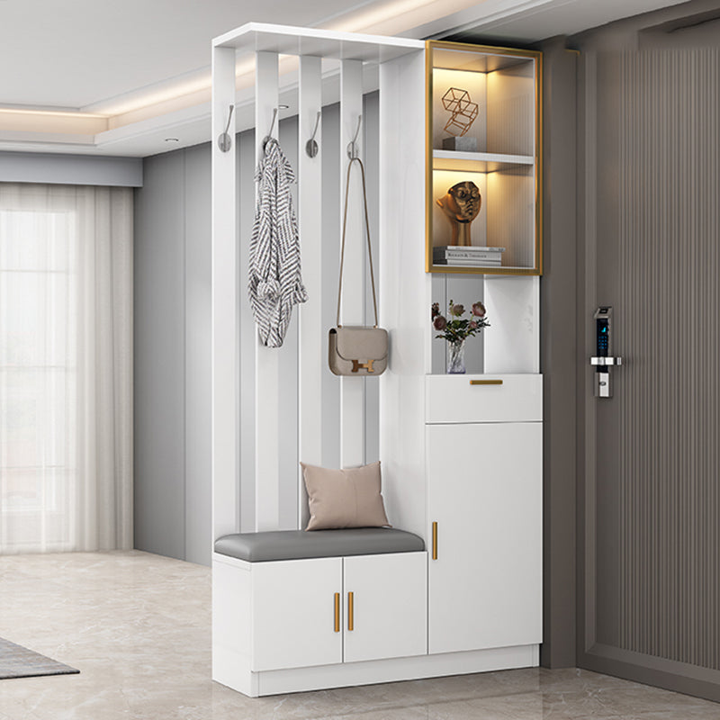 Contemporary Style Wooden 3-door Accent Cabinet with Drawer and Shelf