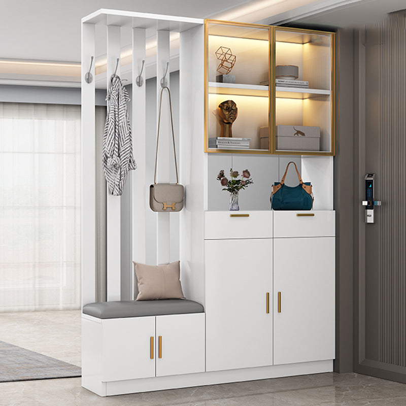 Contemporary Style Wooden 3-door Accent Cabinet with Drawer and Shelf