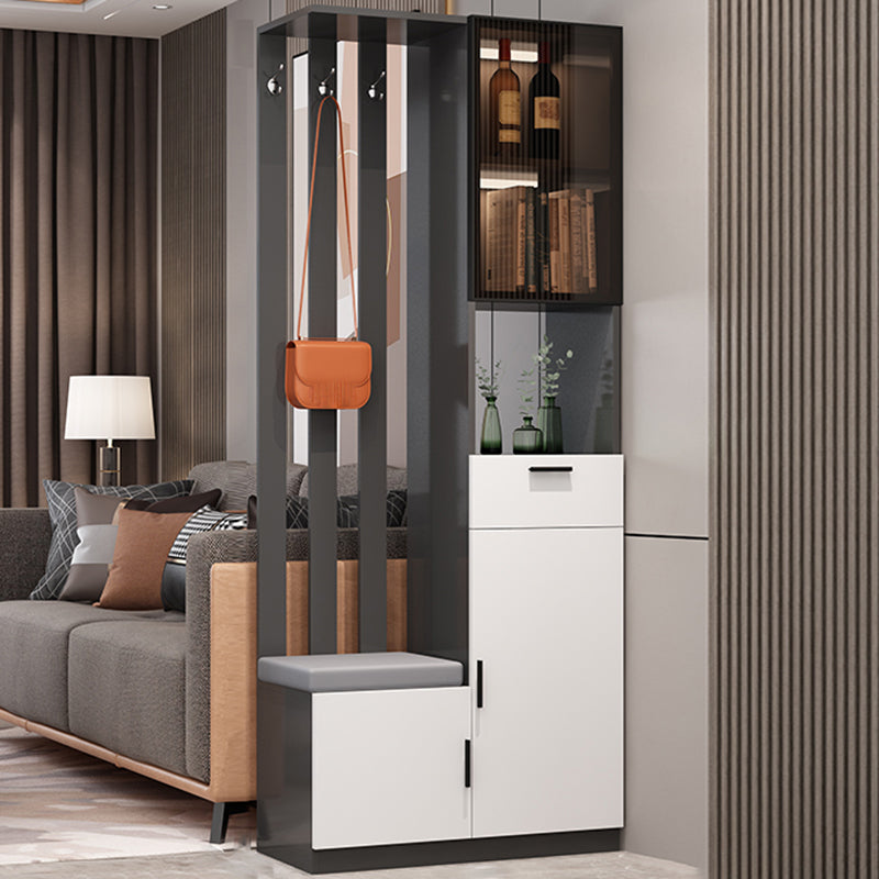 Rectangle Wood Cabinet 11.81" Wide 3-door Accent Cabinet with Drawer