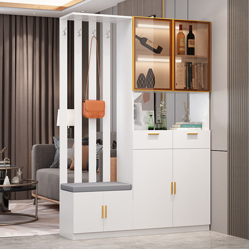 Contemporary 3-door Wooden 11.81" Wide Accent Cabinet with Drawer