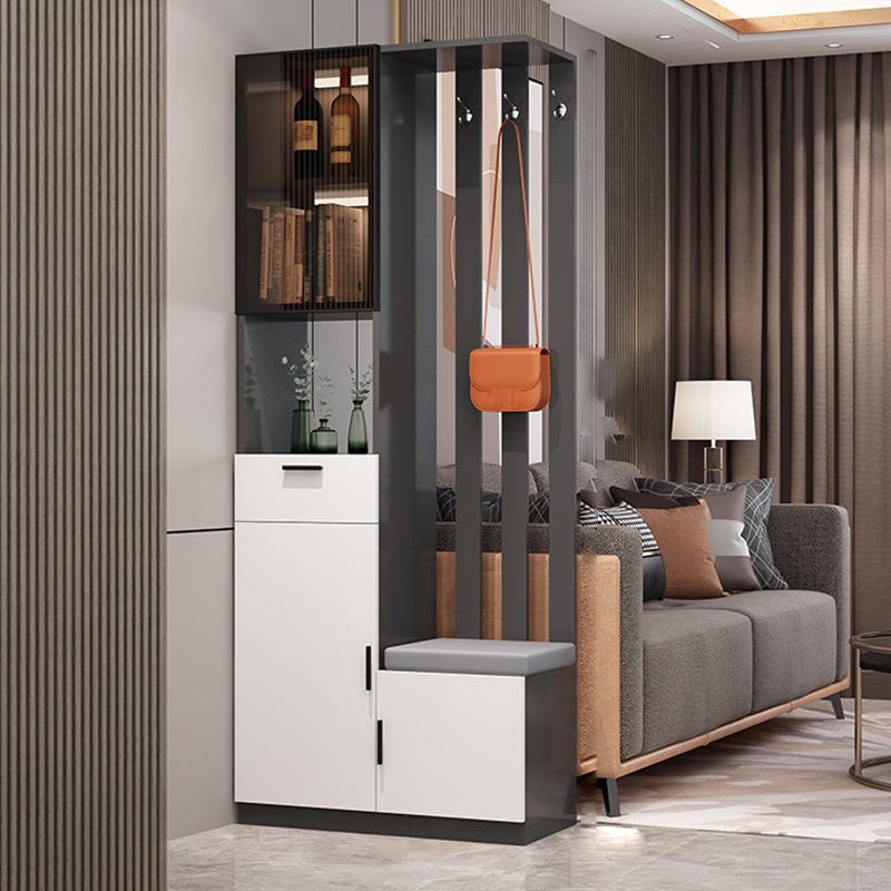 Contemporary 3-door Wooden 11.81" Wide Accent Cabinet with Drawer