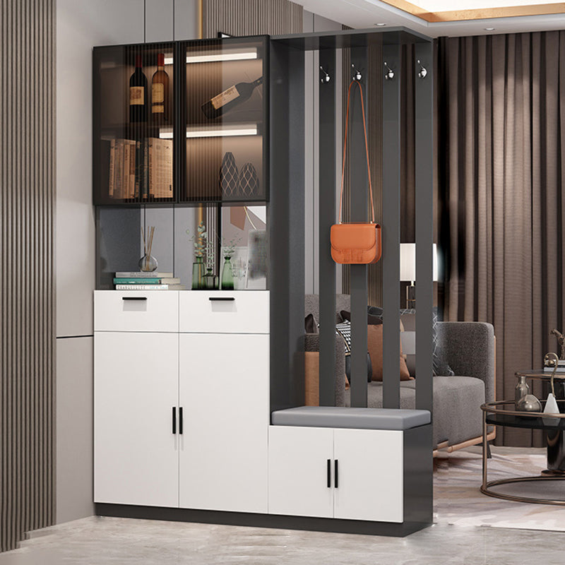 Contemporary 3-door Wooden 11.81" Wide Accent Cabinet with Drawer