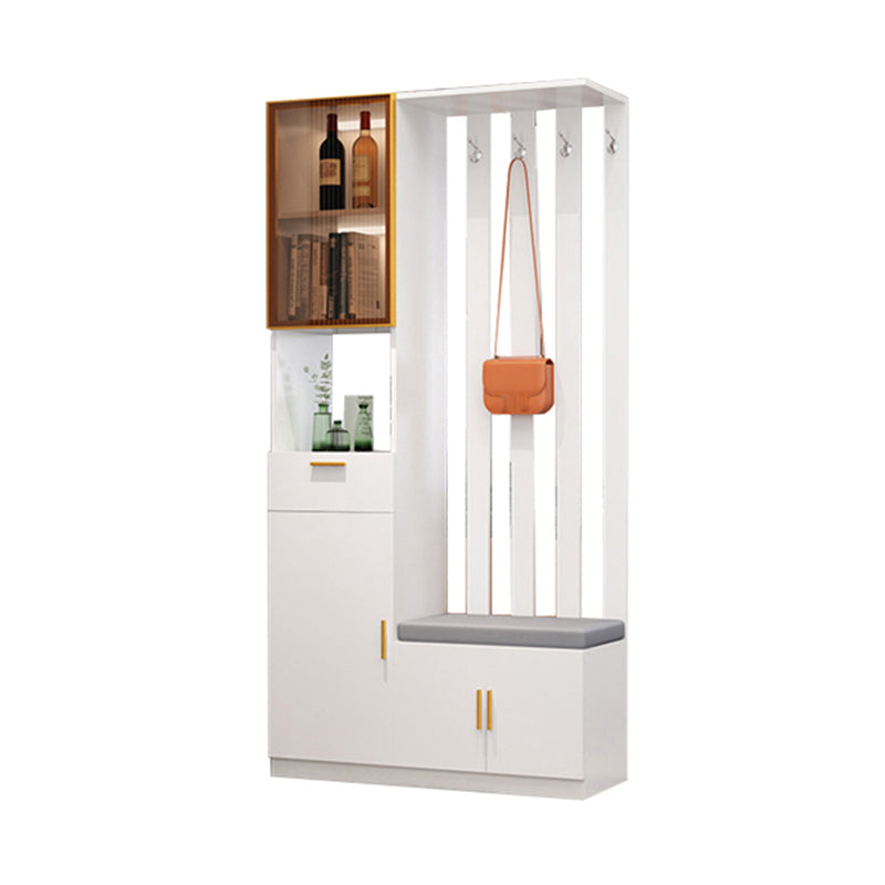 Contemporary 3-door Wooden 11.81" Wide Accent Cabinet with Drawer