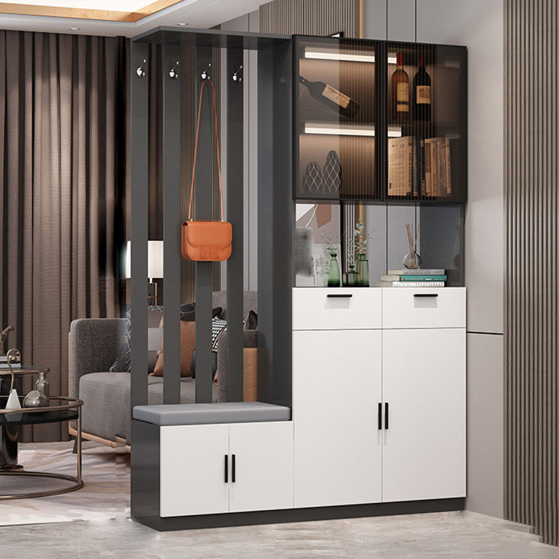Contemporary 3-door Wooden 11.81" Wide Accent Cabinet with Drawer