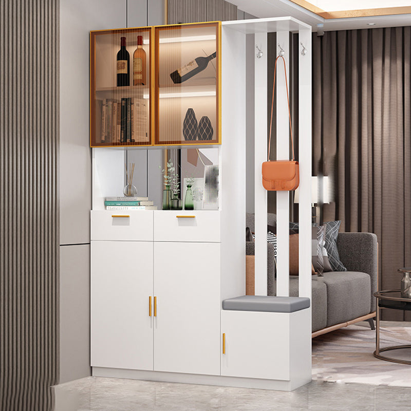 Contemporary Rectangle Wooden 11.81" Wide Accent Cabinet with Drawer