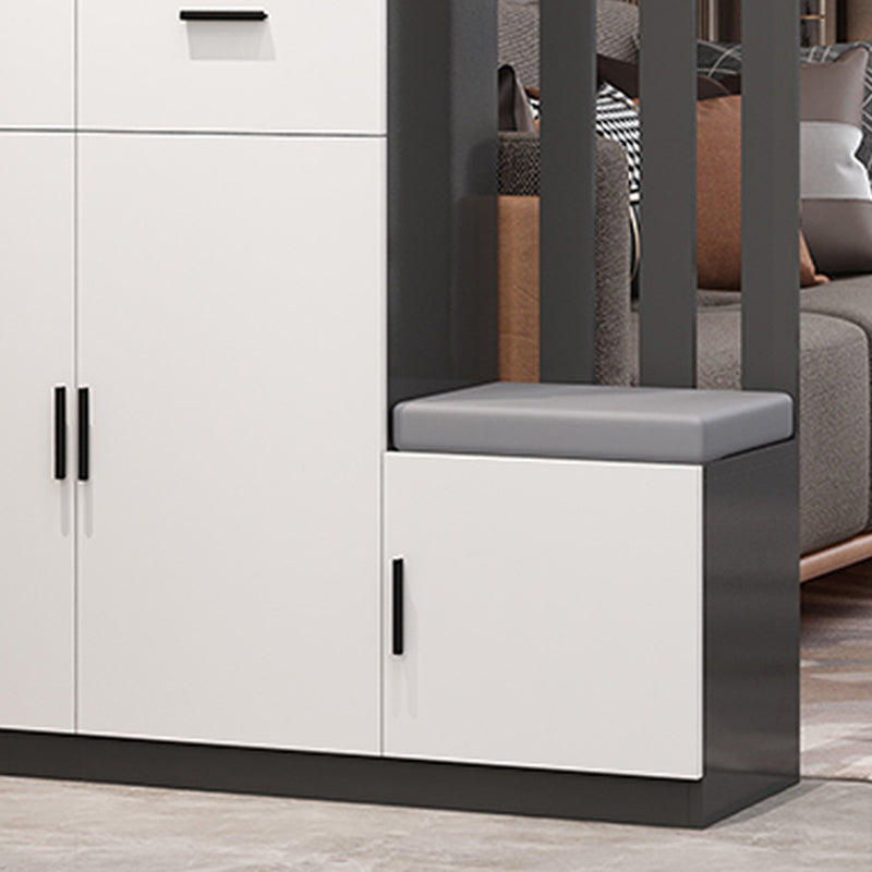 Contemporary Rectangle Wooden 11.81" Wide Accent Cabinet with Drawer