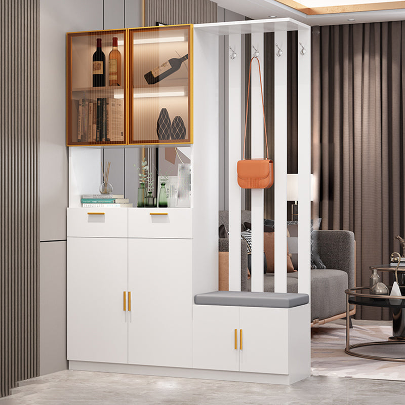 Contemporary Rectangle Wooden 11.81" Wide Accent Cabinet with Drawer