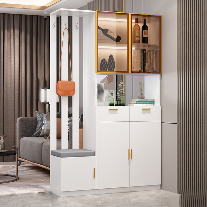 Contemporary Rectangle Wooden 11.81" Wide Accent Cabinet with Drawer