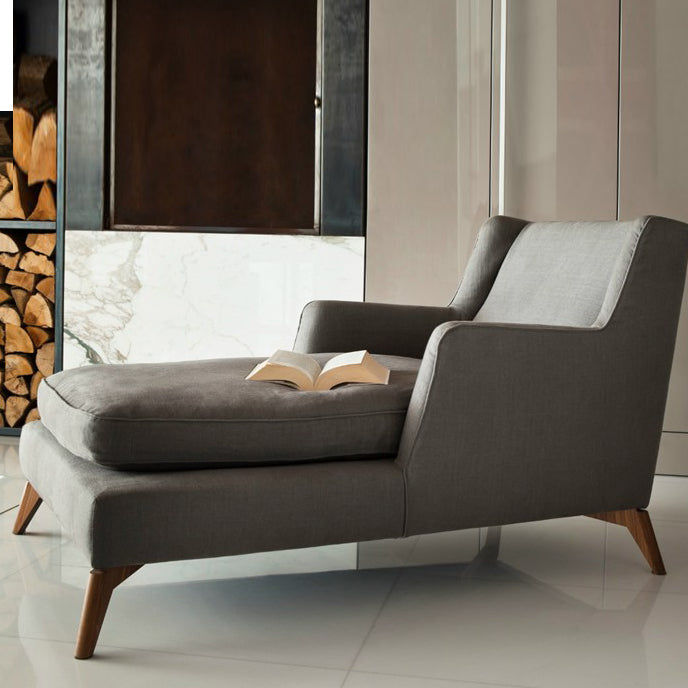 Upholstered Chaise Lounge Couch Micro-Fabric Chaise Lounge Chair Scandinavian Chaise