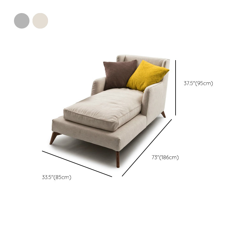 Upholstered Chaise Lounge Couch Micro-Fabric Chaise Lounge Chair Scandinavian Chaise