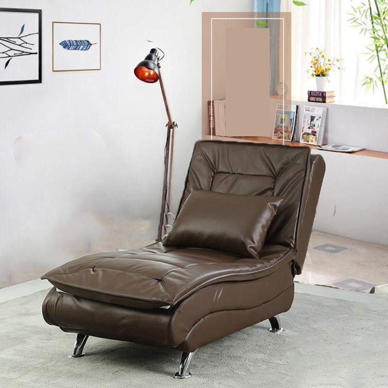 Modern Cushioned Chaise Lounge Armless Chaise for Living Room Adjustable Chaise