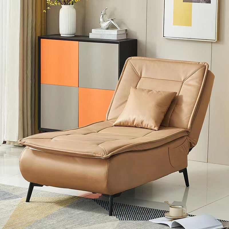 Modern Cushioned Chaise Lounge Armless Chaise for Living Room Adjustable Chaise