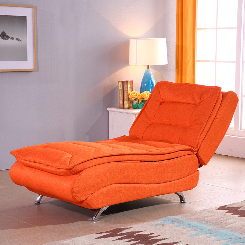 Adjustable Chaise Lounge Chair for Living Room with Metal Base