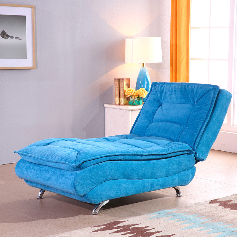 Adjustable Chaise Lounge Chair for Living Room with Metal Base